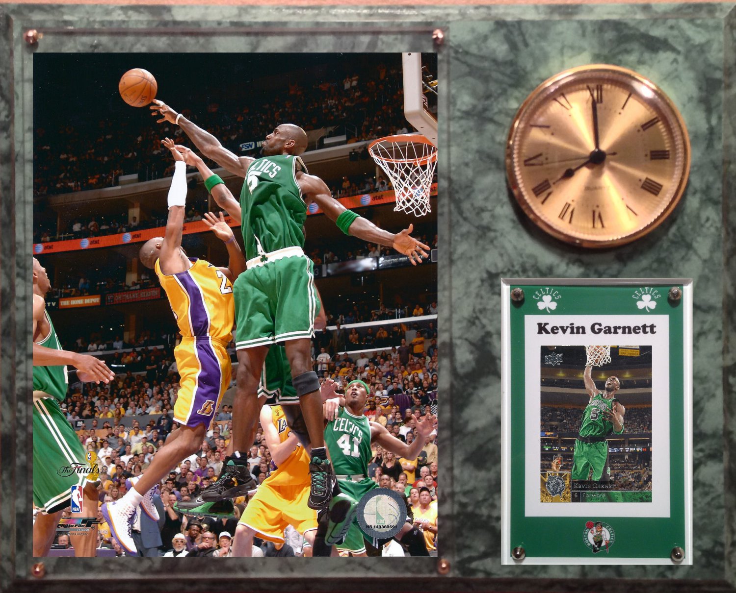 Kevin Garnett Boston Celtics Photo Plaque clock.