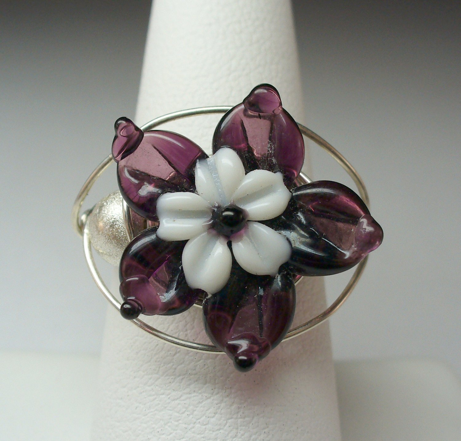 Purple Flower Ring