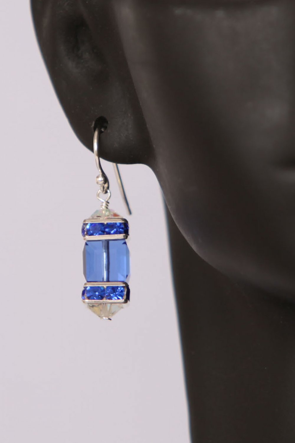 Cubed Swarovski Drop Earrings