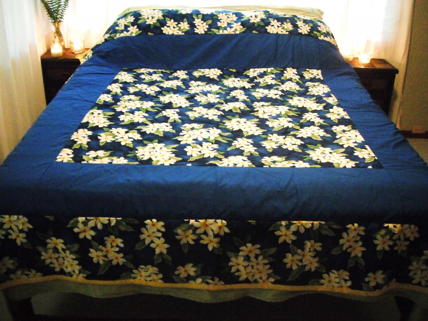 Plumeria on Blue