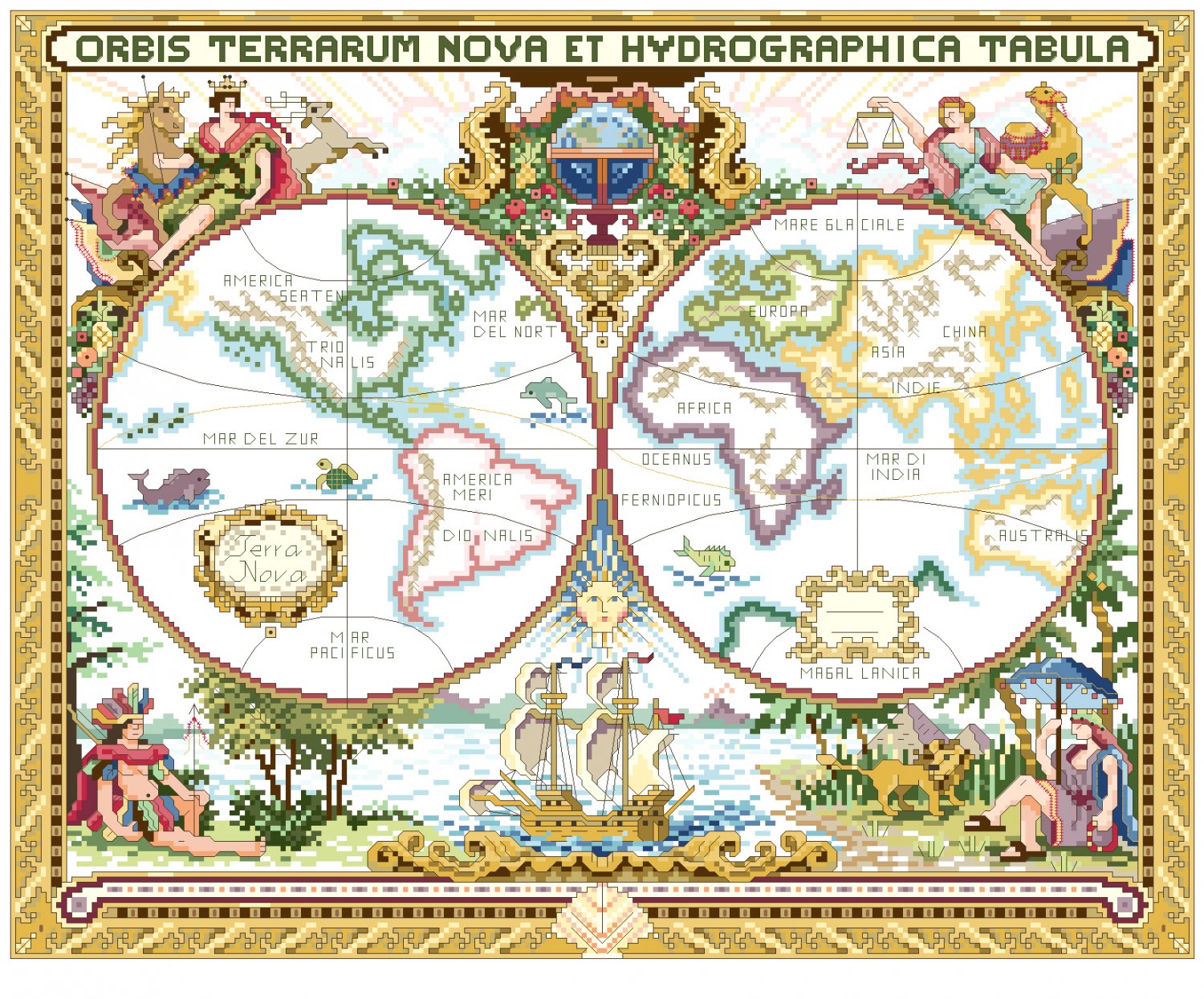 New Hydrographic Map of the Whole Word