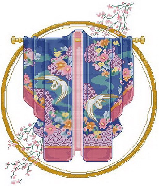 Blue Ribbons Kimono