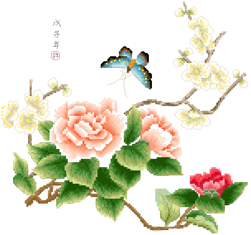 Butterfly & Flowers