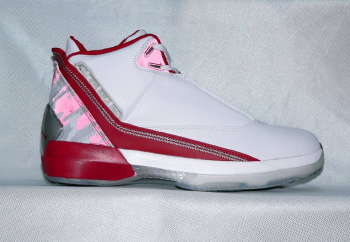 Mens Jordan XXII in White/Red/Grey