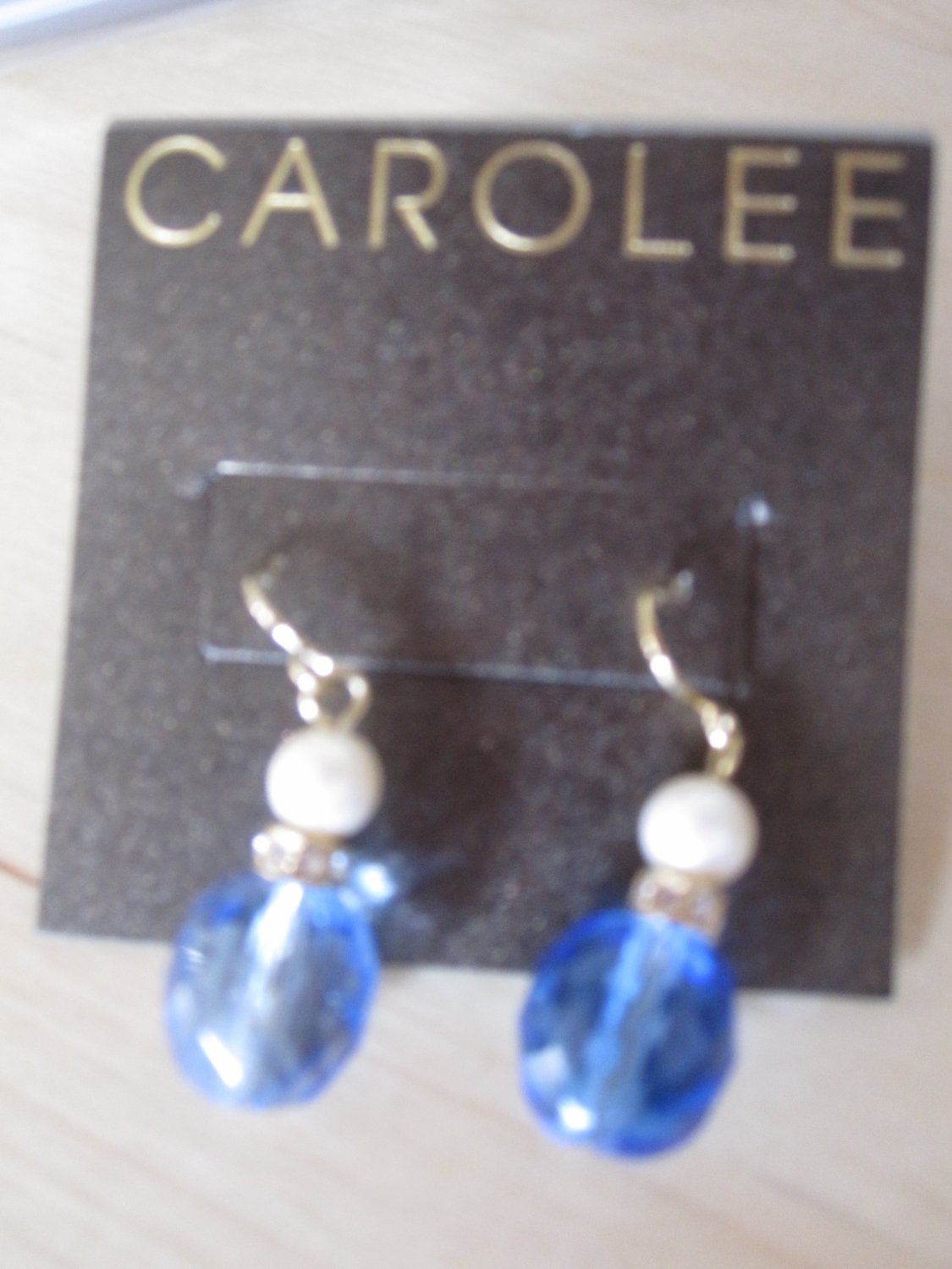 Carolee Blue Crystal Earings