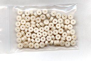 Polymer Clay Heishi, White