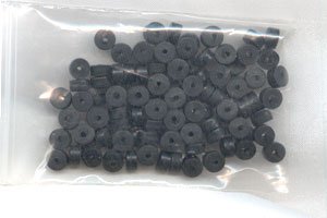 Polymer Clay Heishi, Black