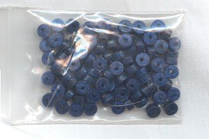 Polymer Clay Heishi, Blue Glitter