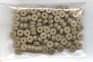 Polymer Clay Heishi, Khaki