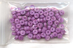 Polymer Clay Heishi, Amethyst