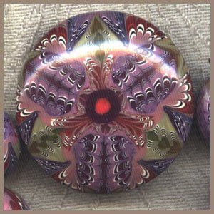 Polymer Clay Red and Purple Bead Lot