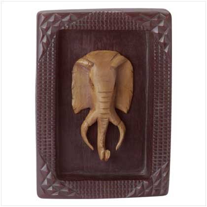 Elephant Mask Plaque - 35357
