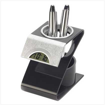 Penholder with Clock - 37980