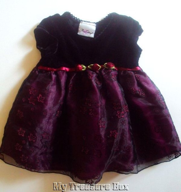 Rose Cottage 12 M Black Fuschia Dressy Dress