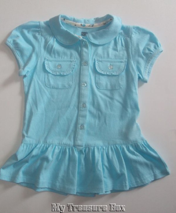 Faded Glory Aqua Color 4T Casual Summer Dress