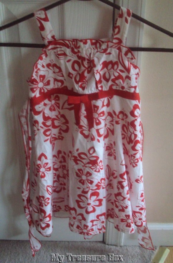 CHLOE'S CLOSET BOUTIQUE Red White Floral Dress 5/6