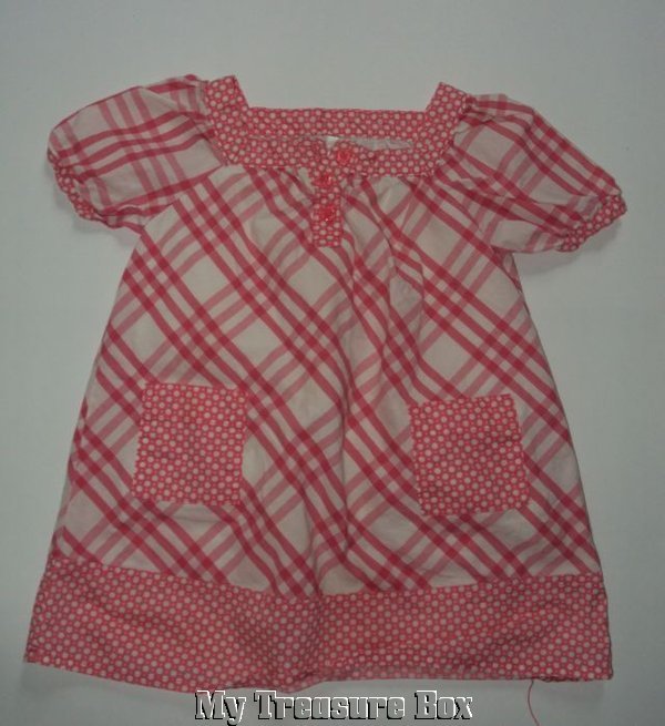 CHEROKEE 12M Lightweight Spring Pink White Dress
