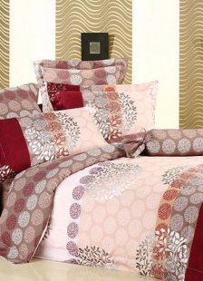 4-pc Elegant Brown Thicken Woolens Cotton Duvet Cover Bedding Set