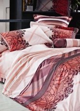4-pc Beautiful Brown Cotton Floral Reactive Print Duvet Cover