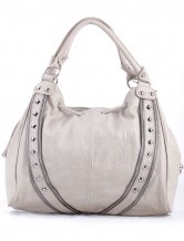 Good Looking Gray Double Handles Tote Handbag