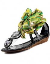 Beautiful Exotic Black Womens Flat Flip Flop