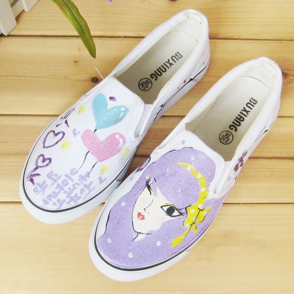 Painting Shoes Jean Shoes Appreal Footwear Lady shoes Canvas shoes Shoes