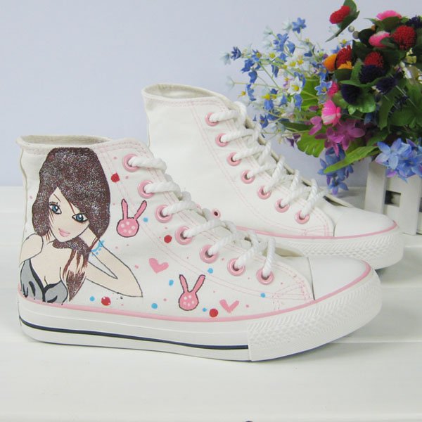 Painting Shoes High Cut Shoe Jean Shoes Appreal Footwear Lady shoes Canvas shoes Shoes