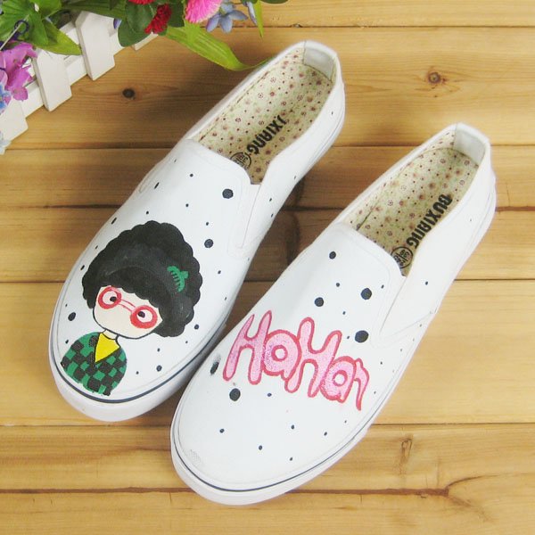 Elastic Shoes Painting Shoes Low Cut Shoe Jean Shoes Appreal Footwear Lady shoes Canvas Shoes Shoes