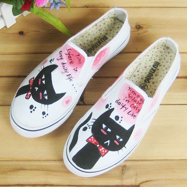 Low Cut Shoe Elastic Shoes Painting Shoes Jean Shoes Appreal Footwear Lady shoes Canvas Shoes Shoes
