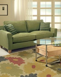 Flowered green Center Rug