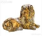 Patchwork Animal-Print Lion Figure