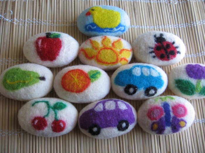 Hand felted Soaps