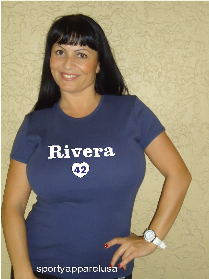 Womens "Mariano Rivera" Yankees T Shirt Jersey S-XXL