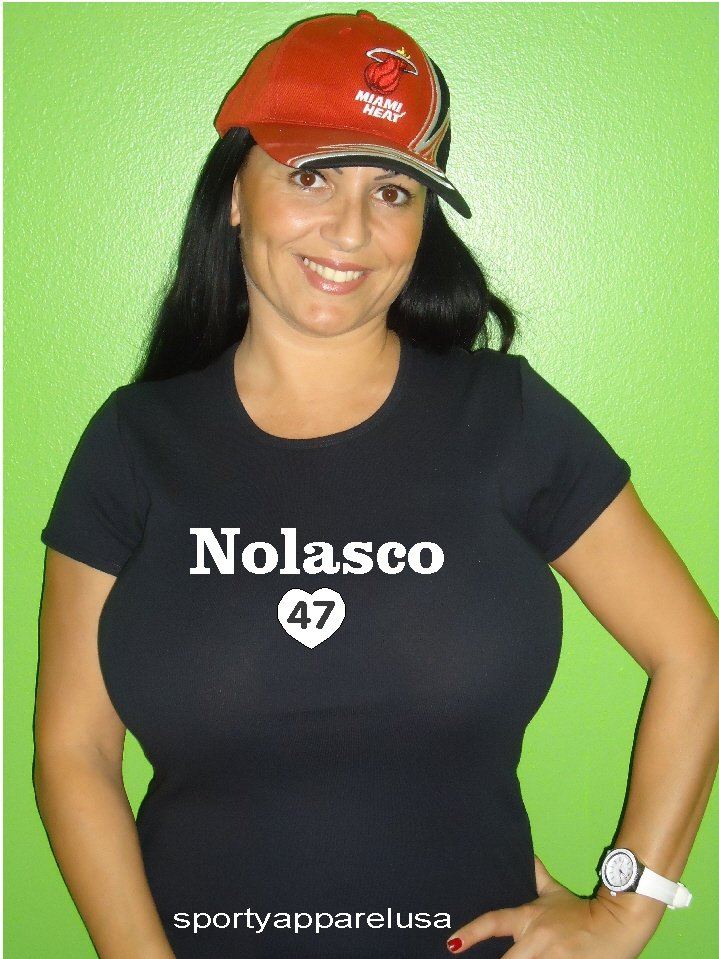 Womens "Ricky Nolasco" Marlins T Shirt Jersey S-XXL