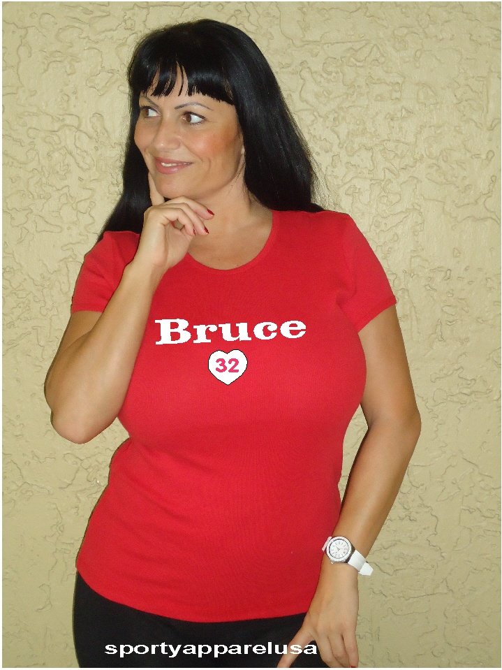 Womens "Jay Bruce" Reds T Shirt Jersey S-XXL