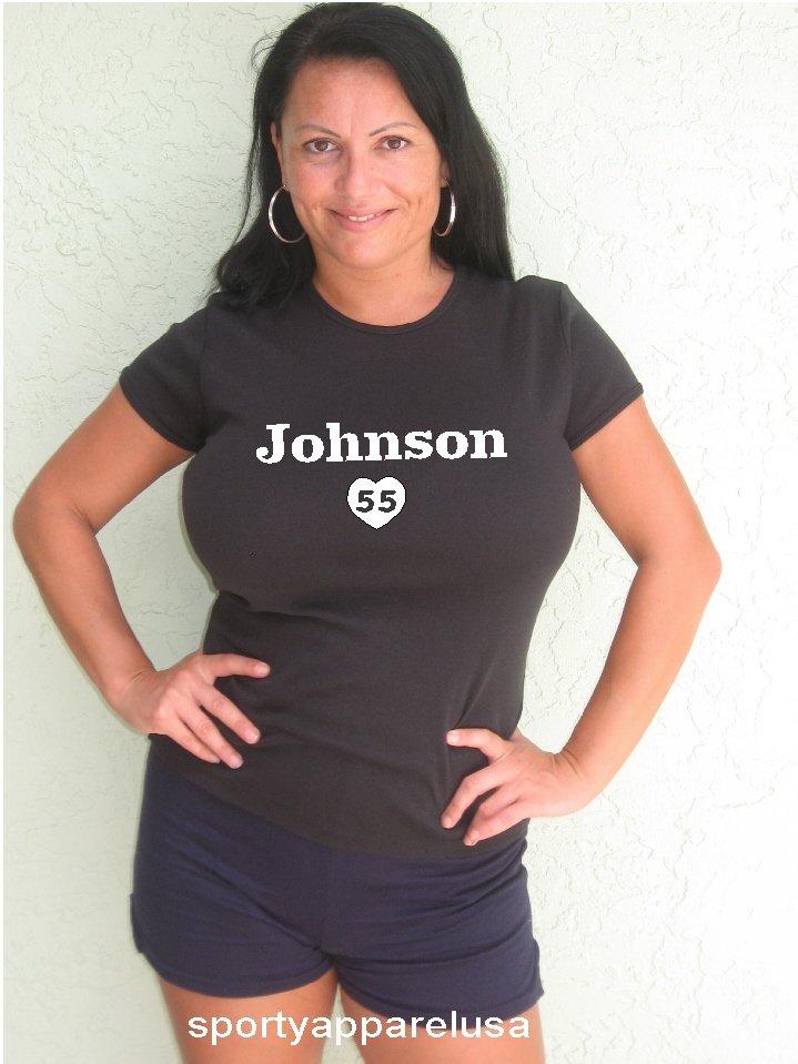 Womens "Josh Johnson" Marlins T Shirt Jersey S-XXL