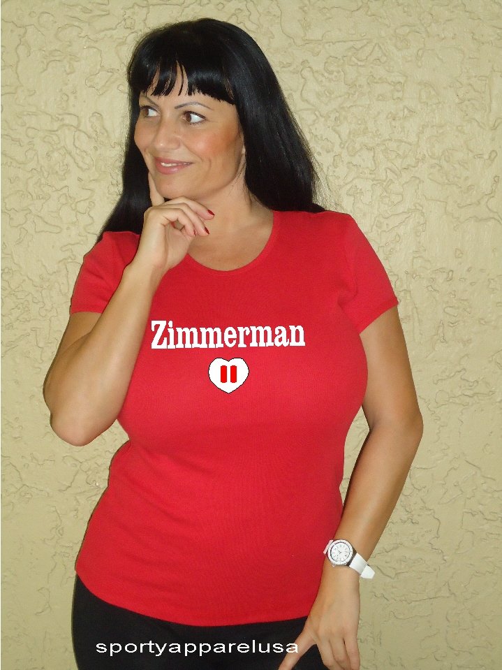 Womens "Ryan Zimmerman" Nationals T Shirt Jersey S-XXL