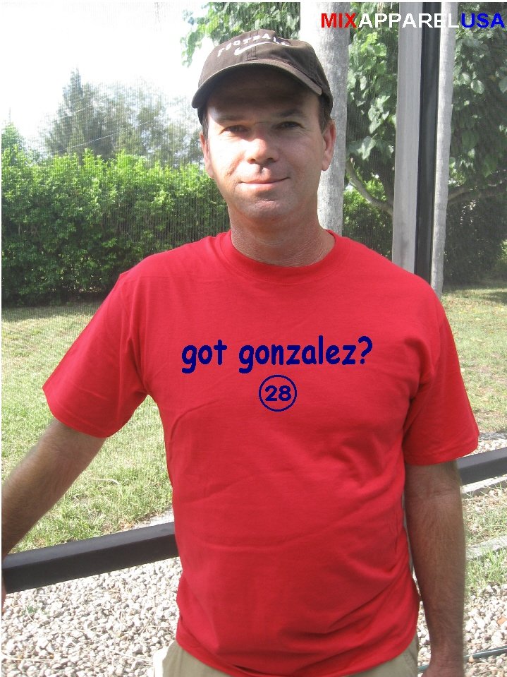 Mens "Got Gonzalez ?" Red Sox T Shirt Jersey Adrian S-XXL