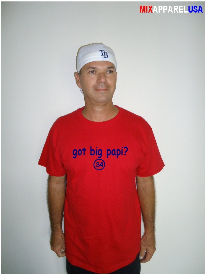 Mens "Got Big Papi ?" Red Sox T Shirt Jersey David Ortiz