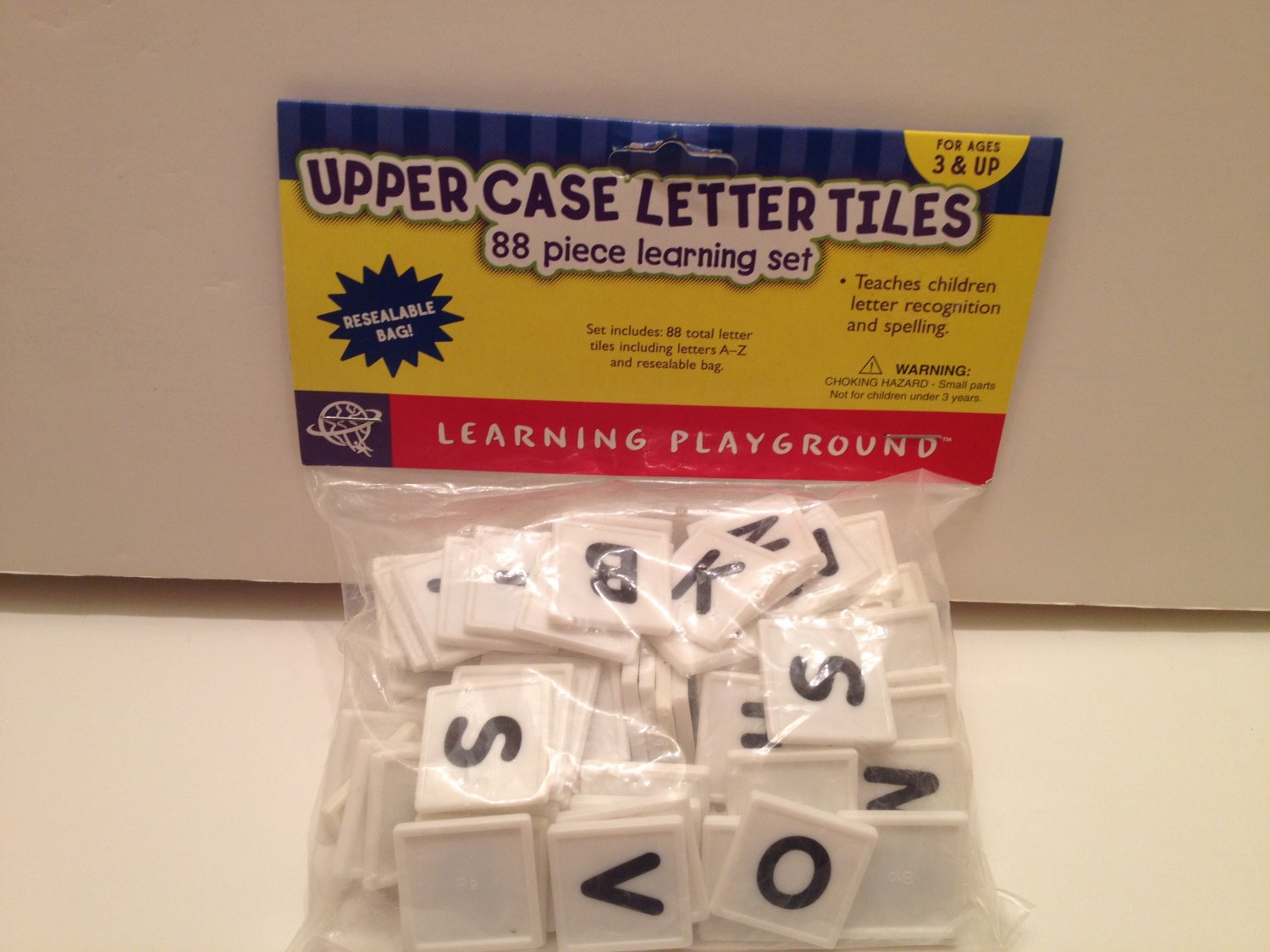AZ Uppercase Letter Tiles Learning Playground 88 Pc Set Letter