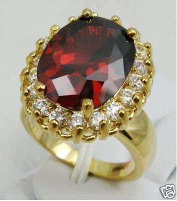 Beautiful Red CZ crystal Woman's Ring size 7-9