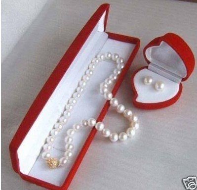 Classic 7-8mm White Pearl Necklaces Sets 18" free shipping