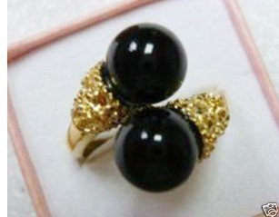 Exquisite black jade Lady's ring 7#8#9# free shipping