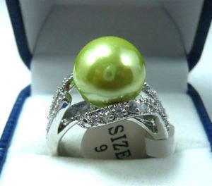shell pearl Jewelry lady's ring 6-10# free shipping