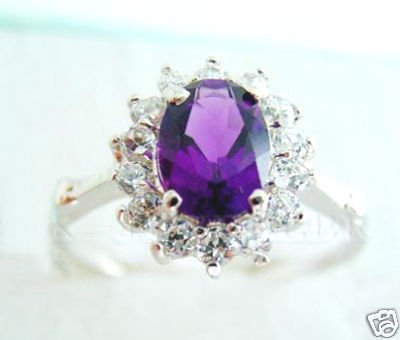ELEGANT AMETHYST Purple RING SIZE 7 8 9 10 free shipping