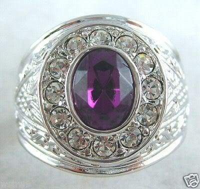 Charming purple jade crystal ring 7#8#9# 10# free shipping