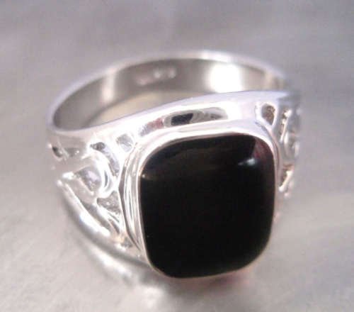 Beautiful Black Onyx Men's Ring 7.8.9 free shipping