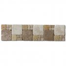 Border  Noce, Beige and Gold 3x12 (Travertine)