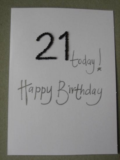 Handmade Card - 21st Birthday