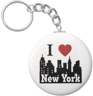 2.25 Inch I Love New York Keychain